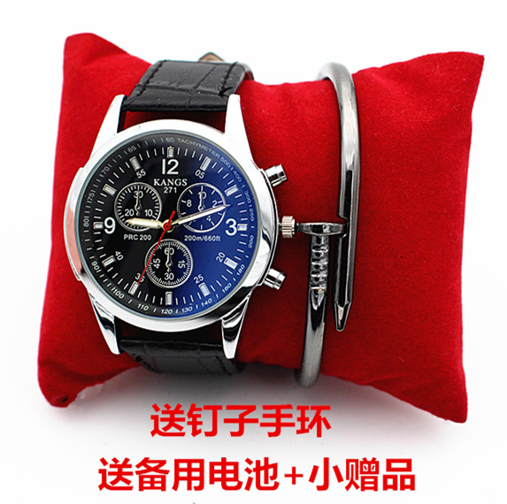 時尚手表男士皮帶防水男表品質韓國版潮流女士學生機械石英腕手表
